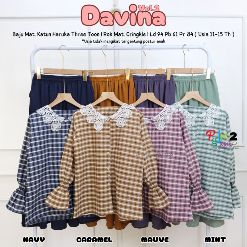 Setelan Rok Anak Remaja Perempuan DAVINA #2 by PGJ KIDS