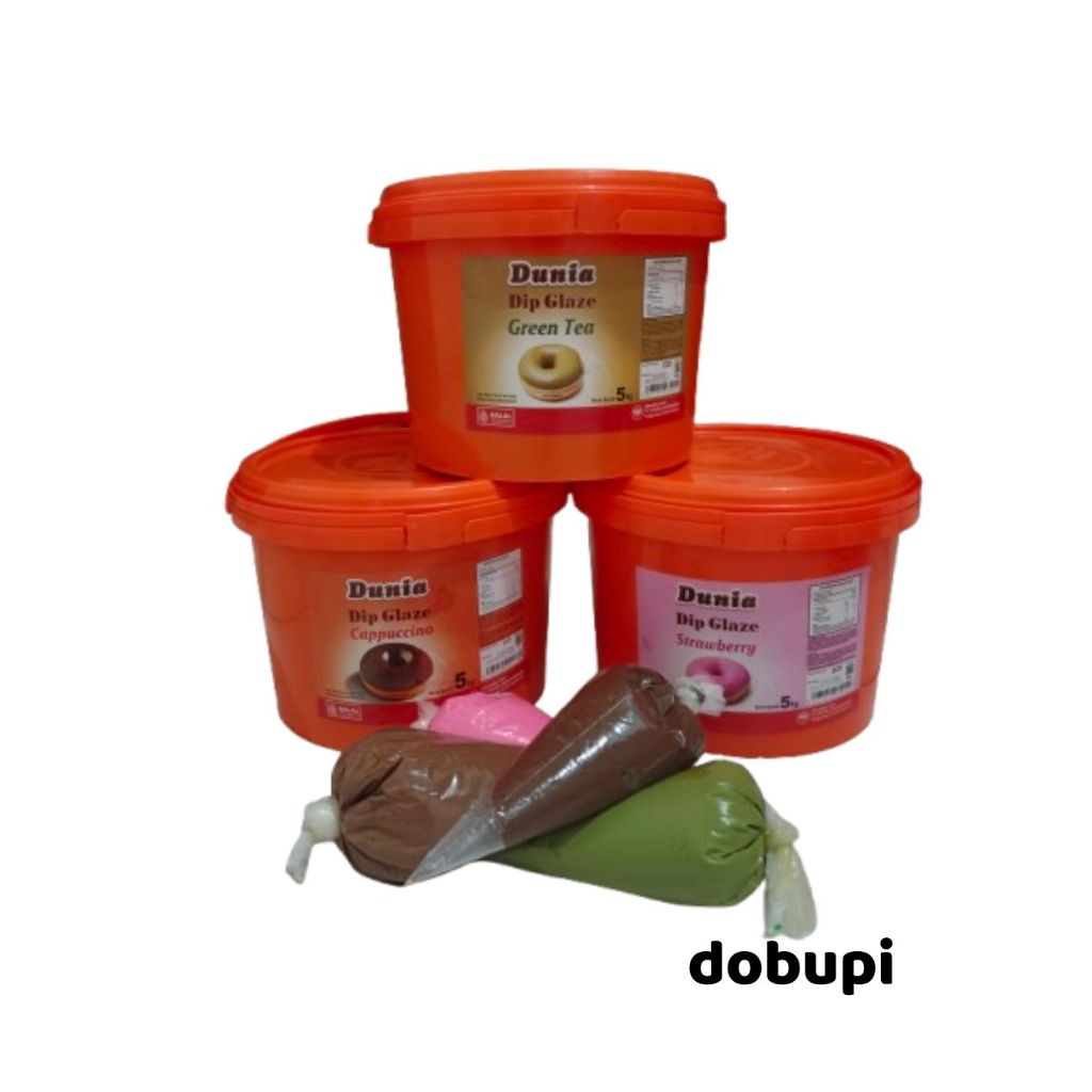 

DUNIA ECO Dip Glaze Strawberry Greentea Cappucino Repack 250gr