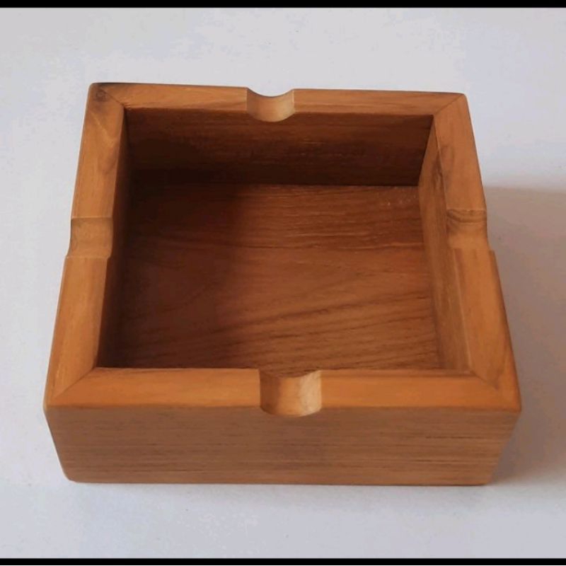 asbak kayu kotak persegi-asbak kayu keren-asbak kayu murah