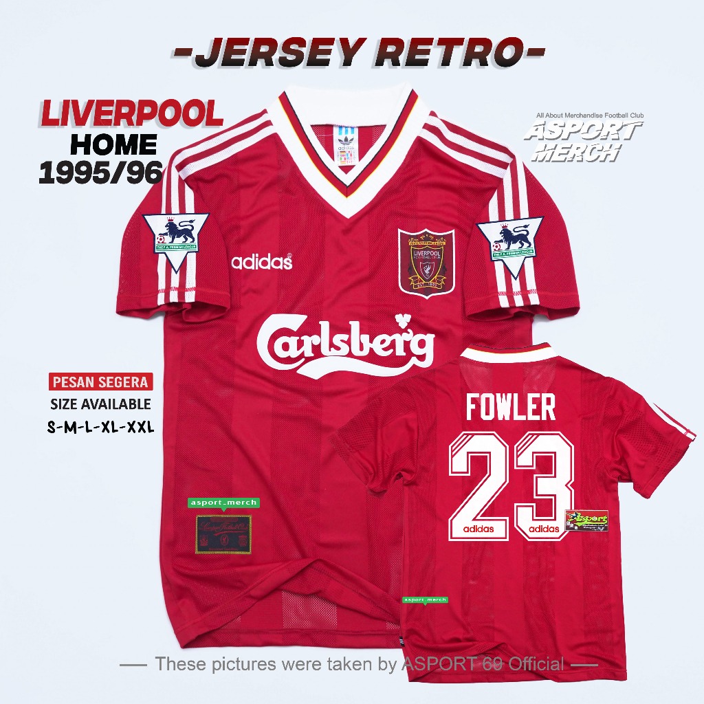 JERSEY LIVERPOOL RETRO HOME 1995 1996 JERSEY RETRO LFC HOME 95 96 VINTAGE