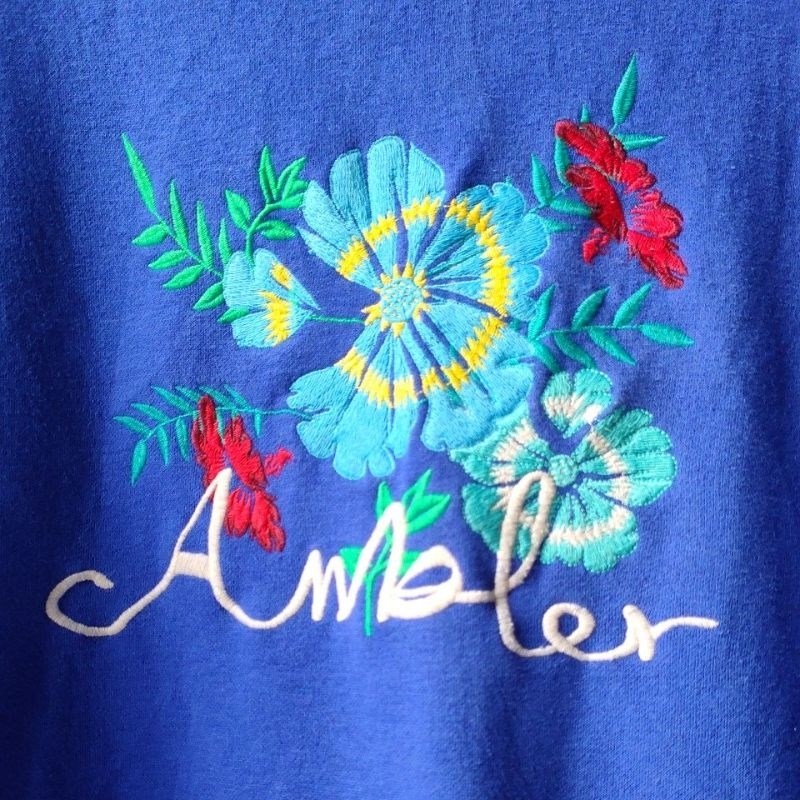 ambler biru ld 104/65 full bordir cakep no minus Second