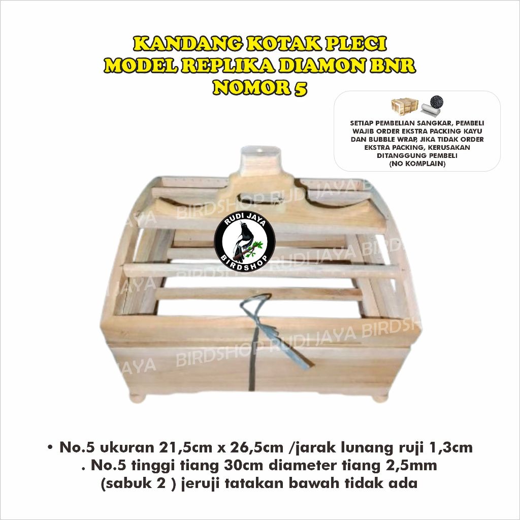 SANGKAR KOTAK PLECI REPLIKA DIAMON BNR AMBRUKAN RAKIT SENDIRI KANDANG BURUNG TIANG BESI LENGKAP RUJI
