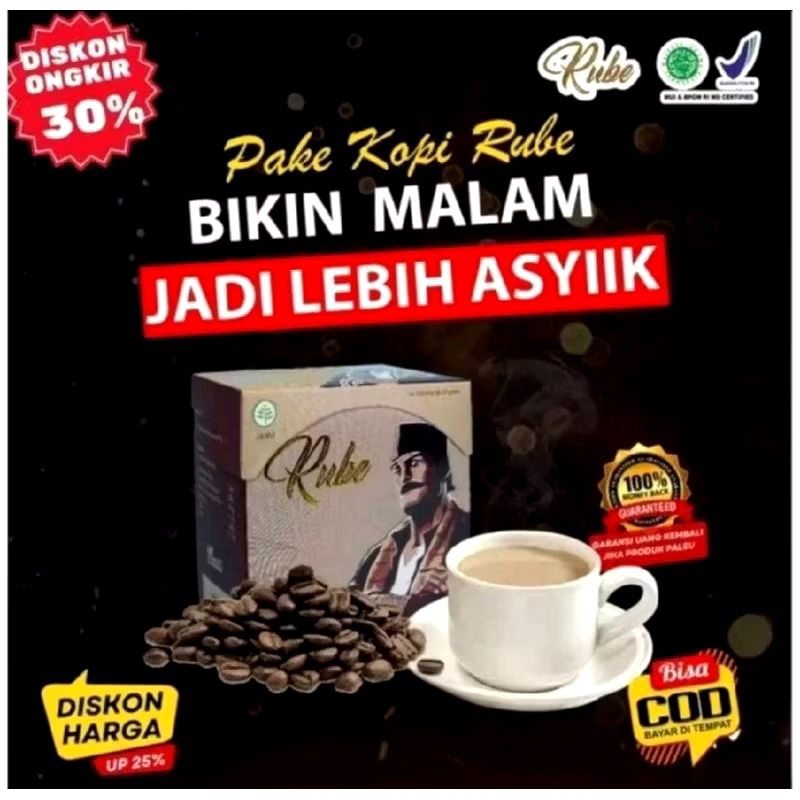 

KOPI RUBE - OBAT HERBAL PRIA - STAMINA PRIA DEWASA-1BOX ISI 5 SACHET