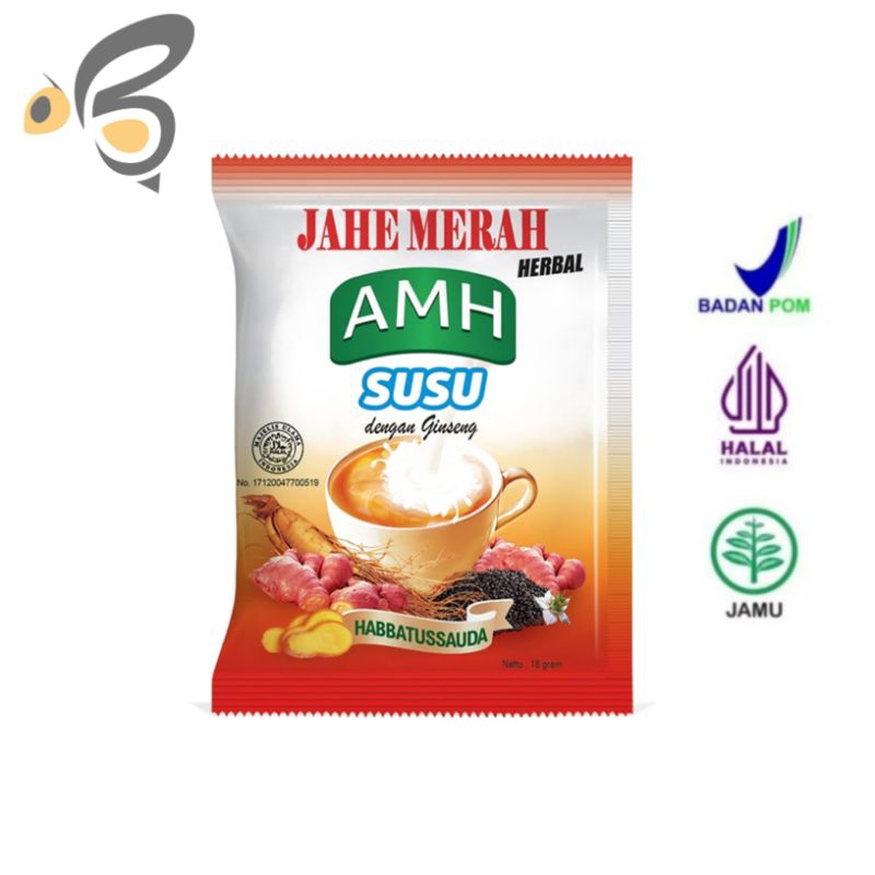 

jahe merah susu AMH kemasan 10 sachet / susu jahe sachet termurah