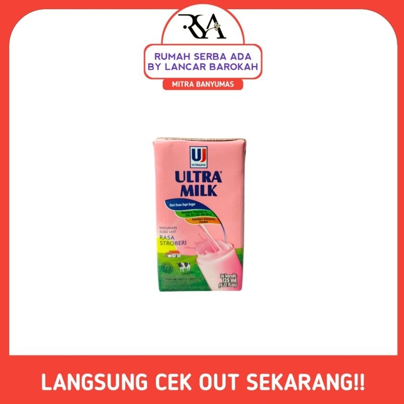 

Ultra Milk Rasa Stroberi dan Cokelat 125ml 6 pcs
