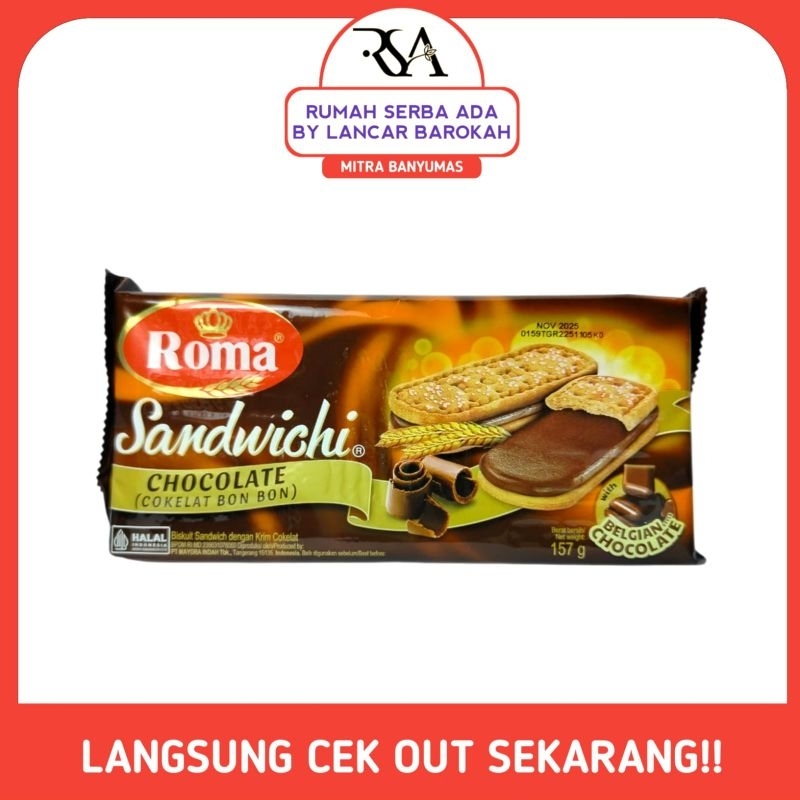 

Roma Sandwich Cokelat 157 gram