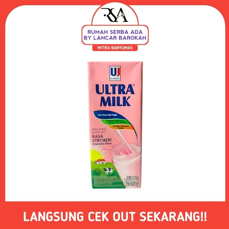 

Ultra milk Fresh, Cokelat dan Strawberry 200 ml