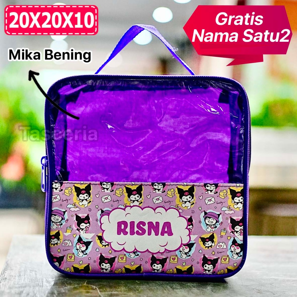 Tas Ulang Tahun Anak Mika Premium Kartun Kuromi Custom Nama
