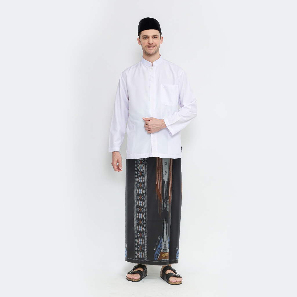Sarung ATLAS Idaman 555 Harmoni Motif BHS SGT Hitam Biru