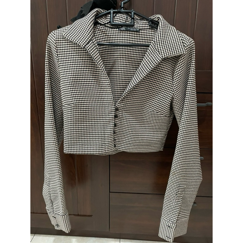 Preloved Zara Houndstooth Shirt