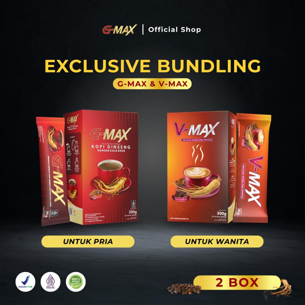 

KOPI G MAX ORIGINAL 100% BPOM & HALAL - KOPI STAMINA PRIA AMAN