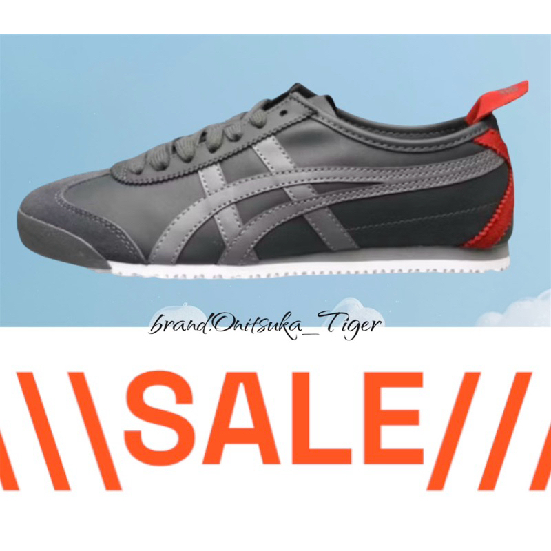 Sepatu Onitsuka Tiger original deluxe dark grey_red