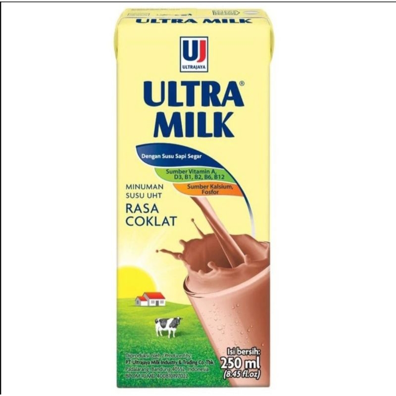 

Susu Ultra Milk UHT rasa coklat 250ml