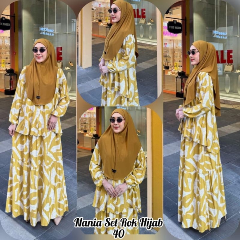 set rok + hijab  rayon nania naura