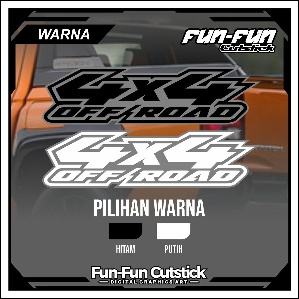 Stiker 4x4 Offroad - Stiker Offroad 4x4 - Stiker Mobil Offroad