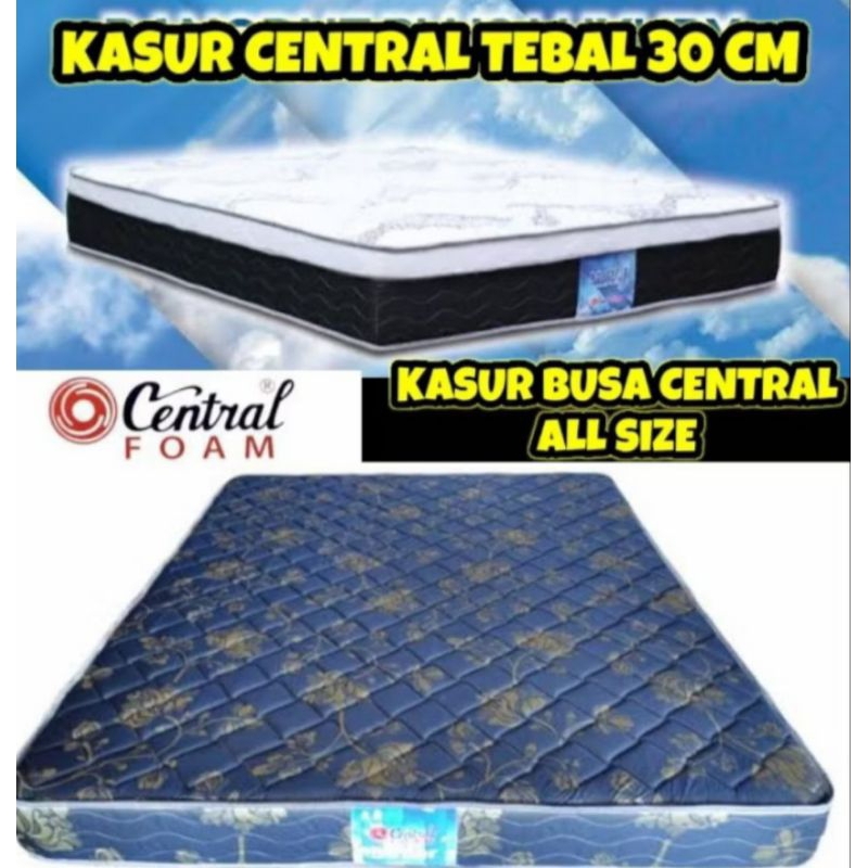 KASUR BUSA CENTRAL UKURAN 180 160 140 120 90 TEBAL 30 TEBAL 20 TEBAL 14 / KASUR CENTRAL NO 1 2 3 4 S