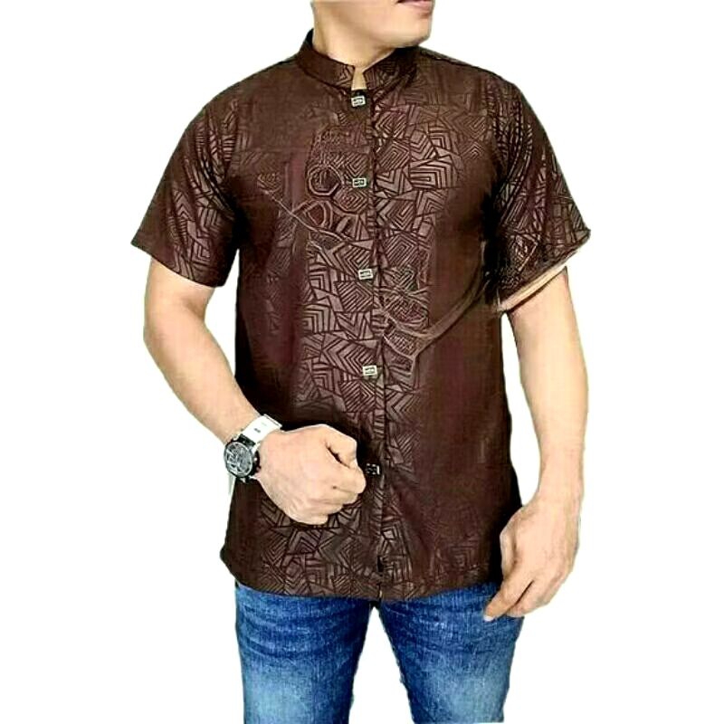 Baju Kemeja Koko pria dewasa Koko lengan pendek Koko sultan motif embos