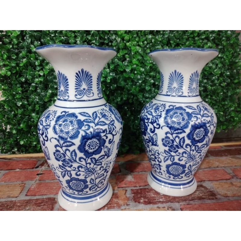 vas/pot keramik mewah tinggi 25cm