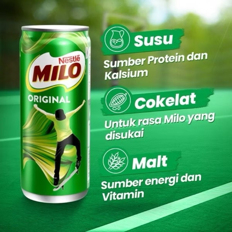 

MILO ACTIVE-GO Minuman Mengandung Susu dan Cokelat Siap Minum Kaleng 220ml