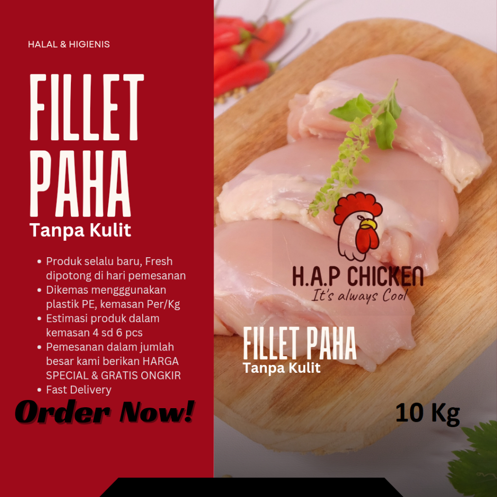 

PROMO Daging Ayam Paha Fillet Boneless Tanpa Kulit