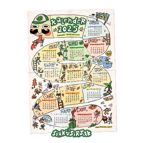 

[sirkusirsak] kalender 2025 + 4 fold mini zine