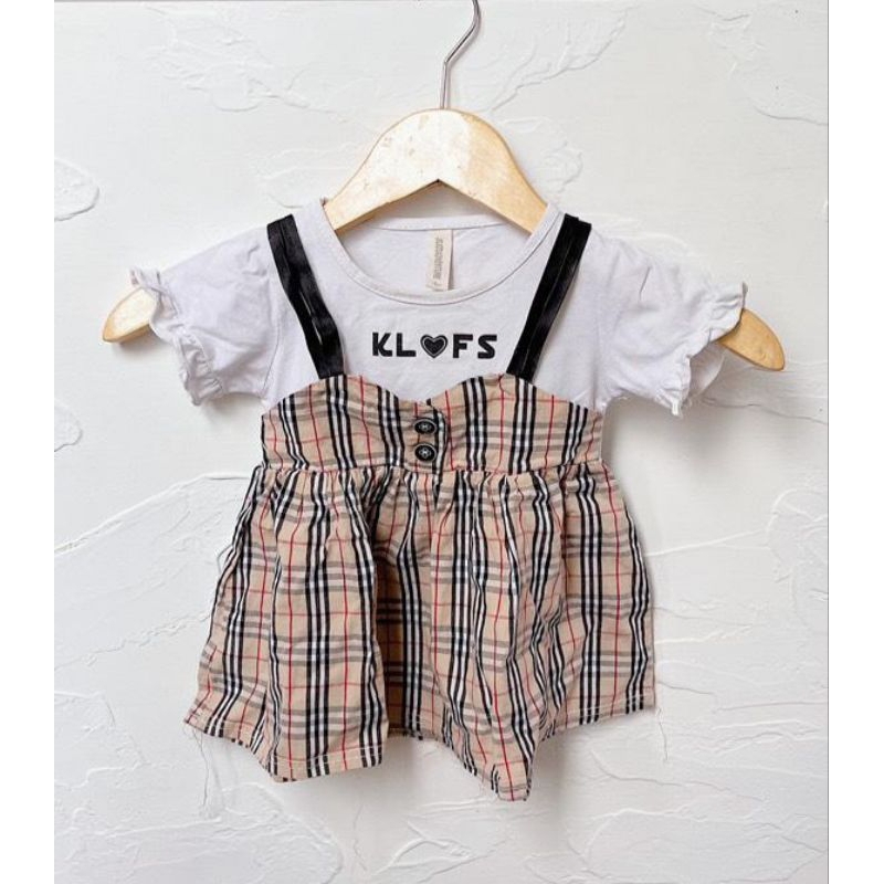 PRELOVED DRESS BABY / Dress anak perempuan / dress kotak kotak anak