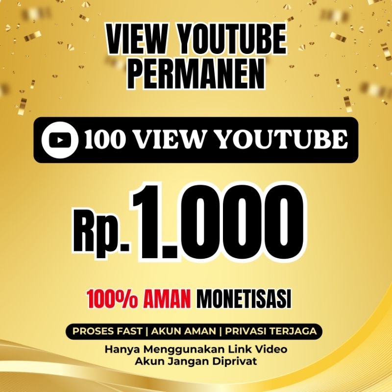 100 Viewer Youtube Murah Bergaransi Aman Untuk Akun Monetisasi