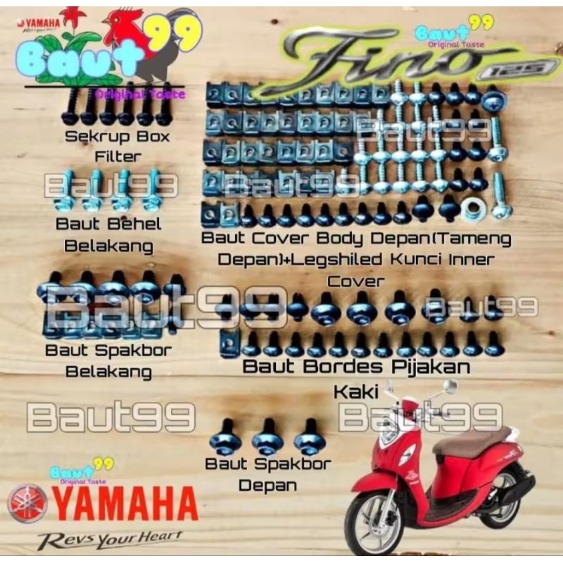 Baut Fullset body Yamaha Fino Fi /Full body Yamaha Fino Fi Baut Fullset body Yamaha Fino Fi /Full bo