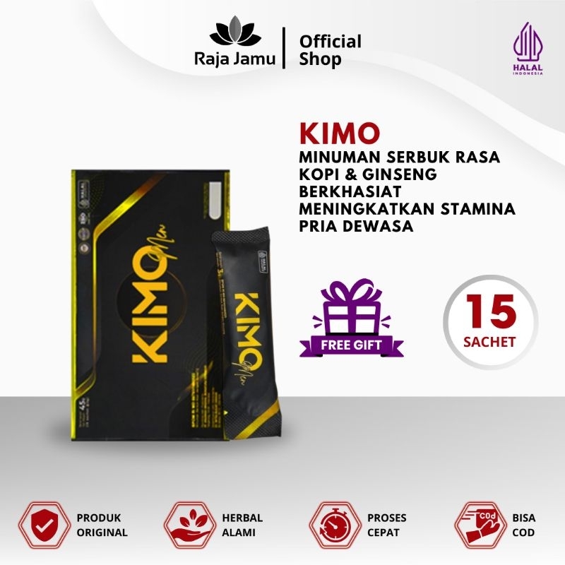 KIMO Minuman Botanikal Serbuk Untuk Pria Rasa Kopi Ginseng Suplemen Herbal Meningkatkan Stamina Vita
