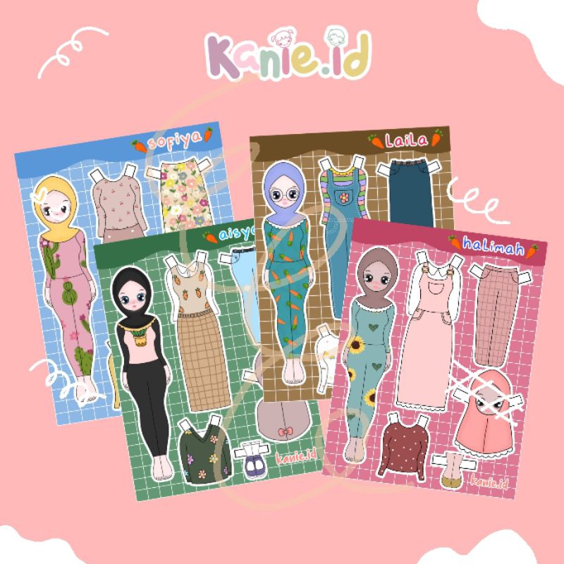 BP BPAN/BONGKAR PASANG HIJAB/HIJAB PAPERDOLL/BONGKAR PASANG KERTAS HIJAB
