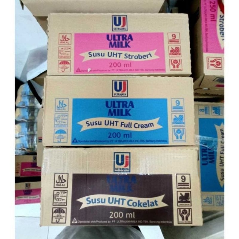

Ultra Stroberi Susu UHT 200 ml dan 125 ml all varian