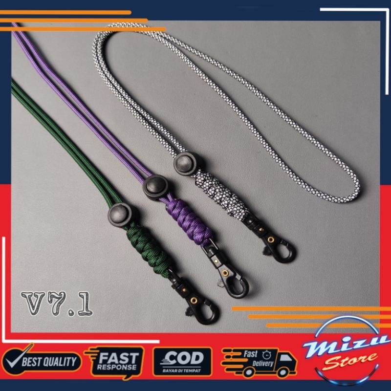 

V7.1 LANYARD TALI PARACORD/KALUNG/GANTUNGAN HP/ID CARD/NAME TAG