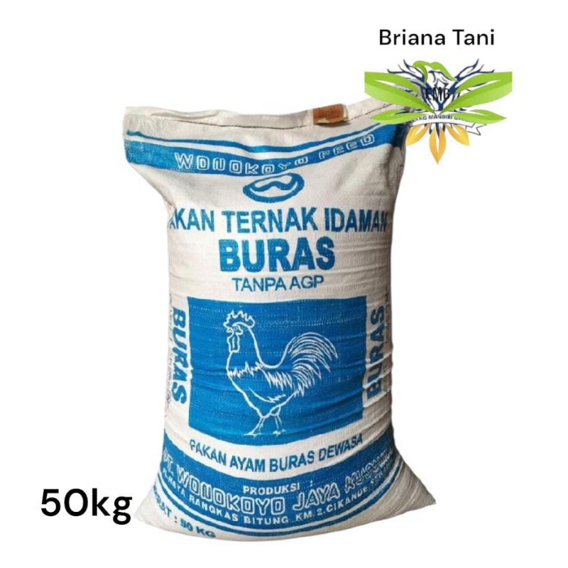 Karungan Pakan Ayam BURAS 50kg Tanpa AGP Makanan Ayam Wonokoyo