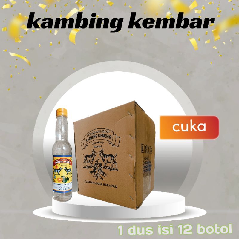 

cuka makan cap kambing kembar 1 dus isi 12 botol
