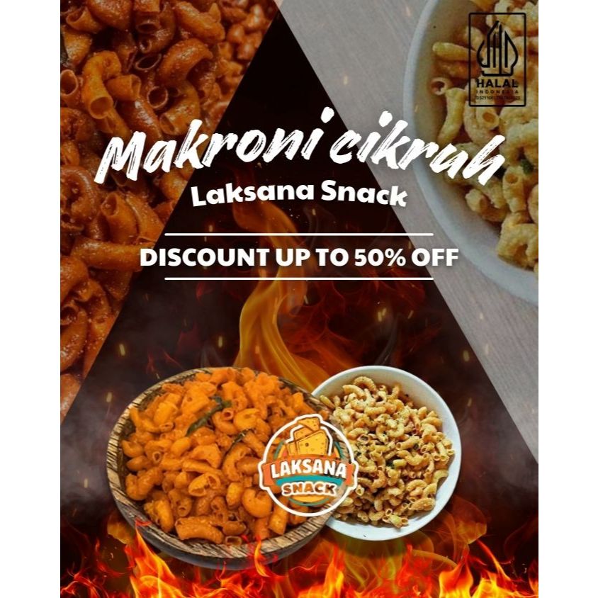 

Makroni Cikruh Original Pedas Daun Jeruk Laksana Snack Renyah Gurih Nikmat