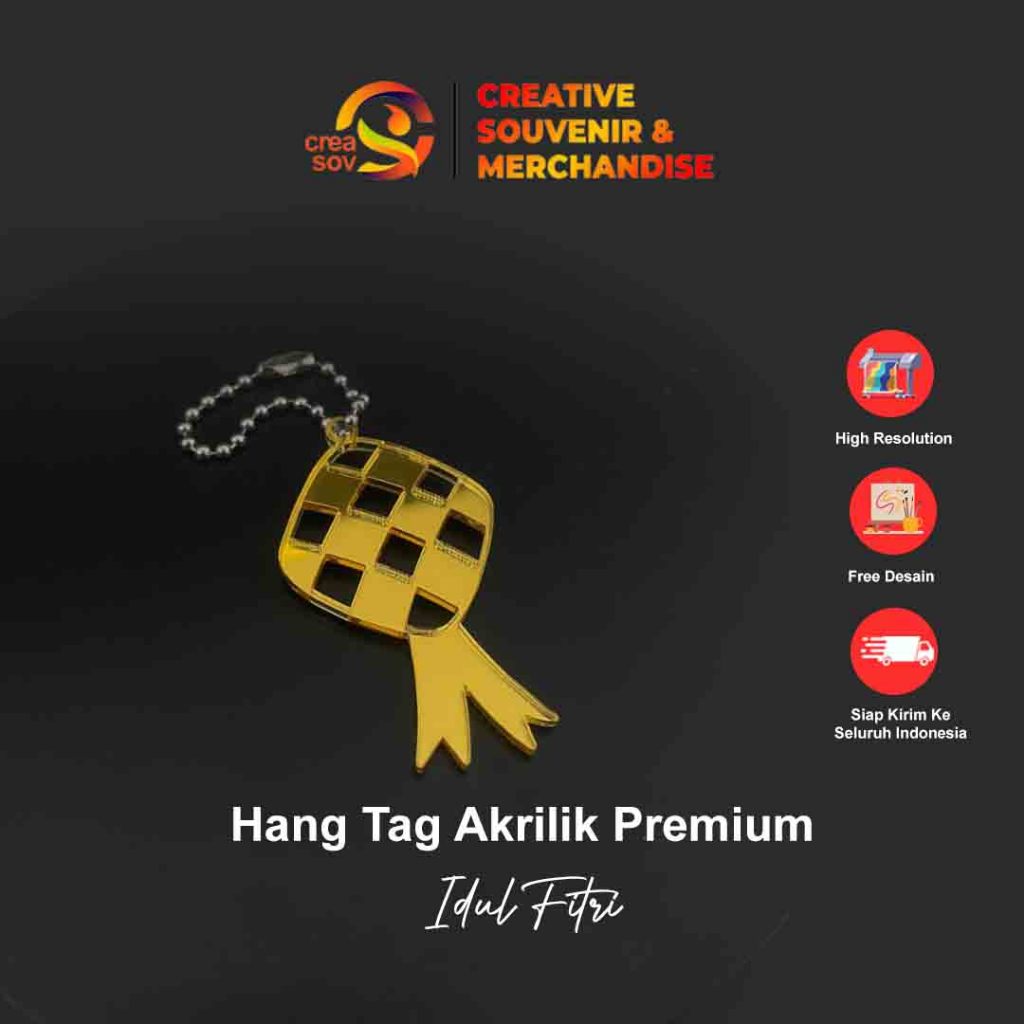 

Creasov - Hang Tag Idul Fitri Akrilik HangTag Mubarak Idul Fitri Eid Hampers Lebaran Costum