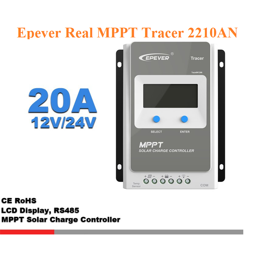 Epever Real MPPT 20a Solar Charge Controller Tracer 2210AN 20 a