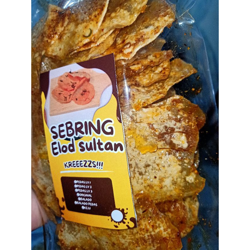 

sebring Elod || keripik Elod || Makanan Enak viral || cemilan pedas || 150gr || Extra Pedas 150 gr