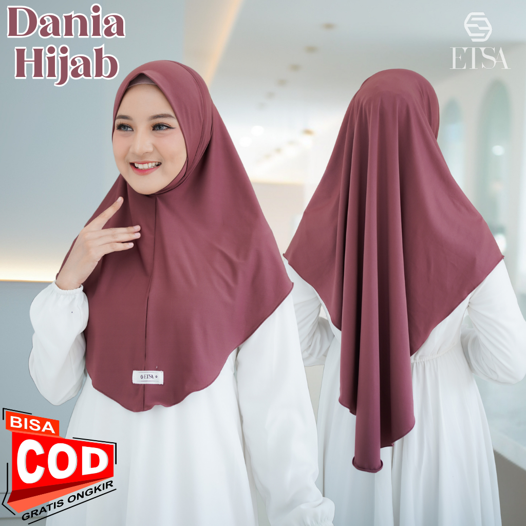 Jilbab Dagu Malaysia Jilbab Instan Jersey Premium Non Pet Dania Hijab Bergo Sport By ETSA Official