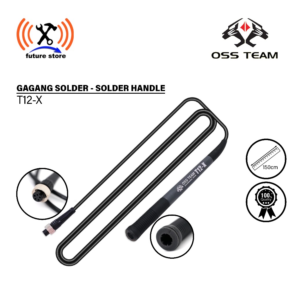 OSS TEAM T12-X Solder handle gagang solder station pemanas patri pegangan solder (Tanpa mata solder)