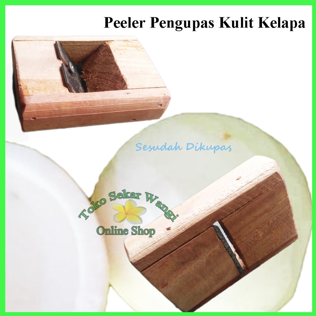 Peeler Alat Pengupas Kulit Ari Kelapa / bahan Kayu | Alat Kupas Kulit Kelapa