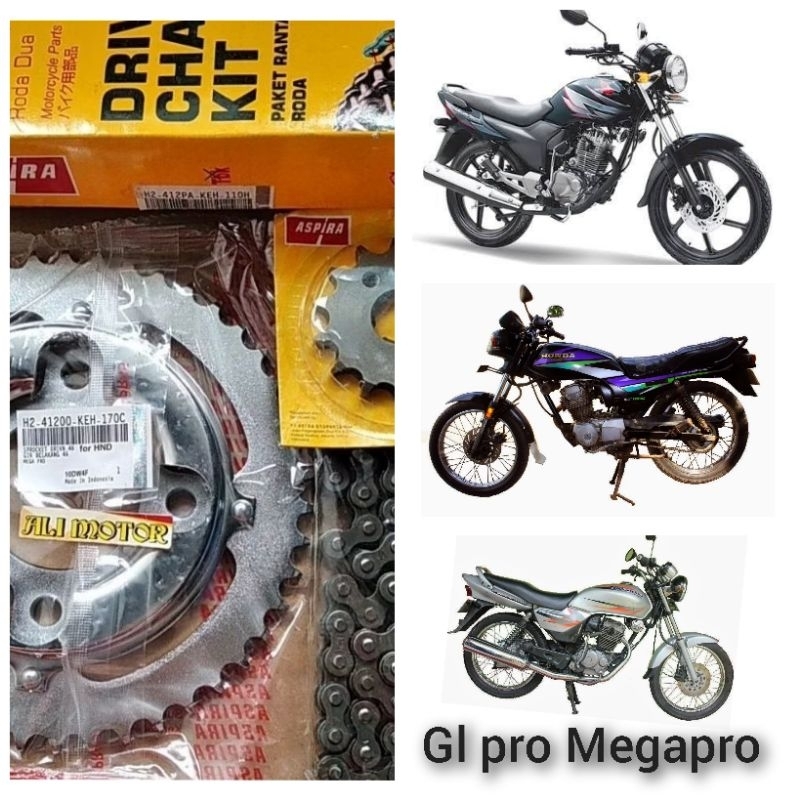Gir set gear paket gl pro neotech megapro old primus H2-412PA-KEH-110H ori ASPIRA