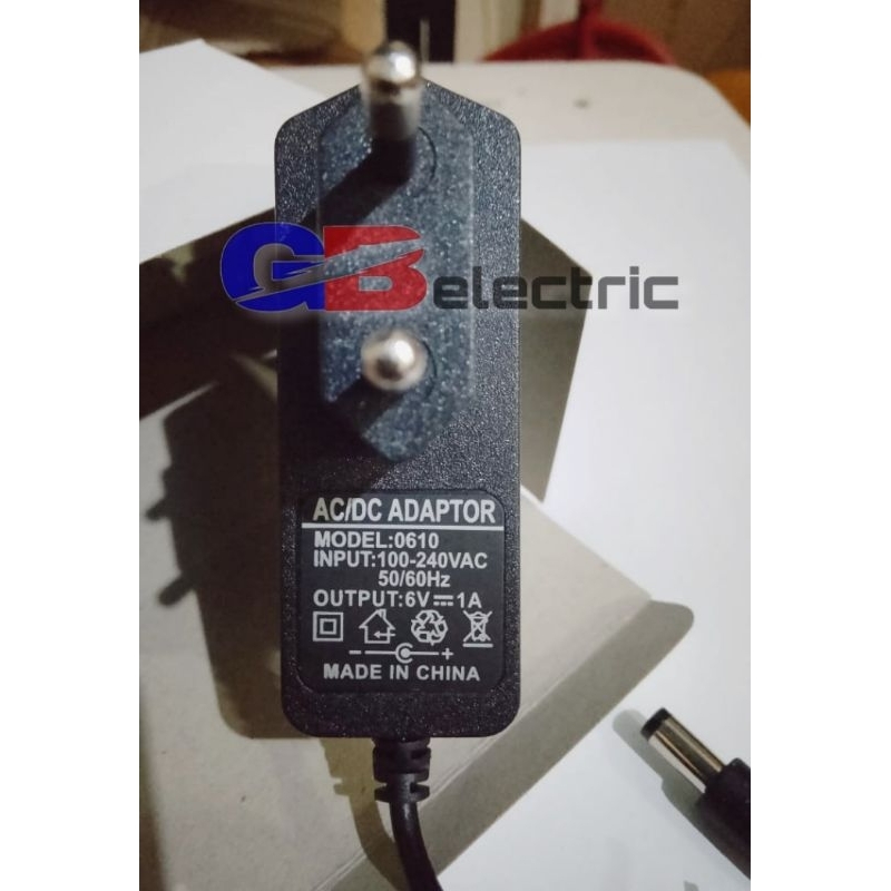 adaptor replacement DC 6v 1a pengganti battery