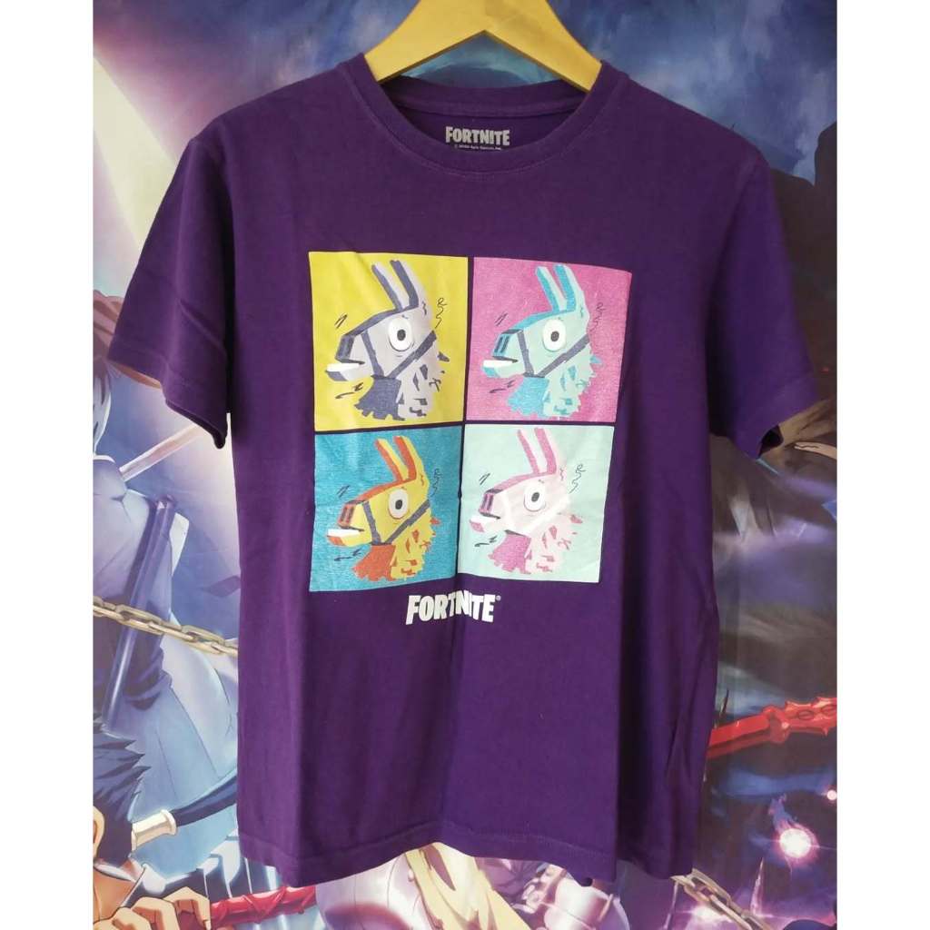 Fortnite Purple Graphic Official Game Tee Kaos Tshirt Original Second Merch Japan Korea Brand Vintag