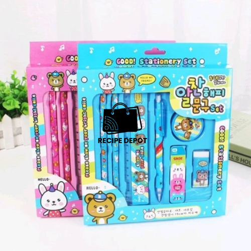 

Paket Alat Tulis Pencil Pensil Eraser Penggaris Motif Karakter Kartun Lucu Peralatan Sekolah Sovenir Hadiah Anak