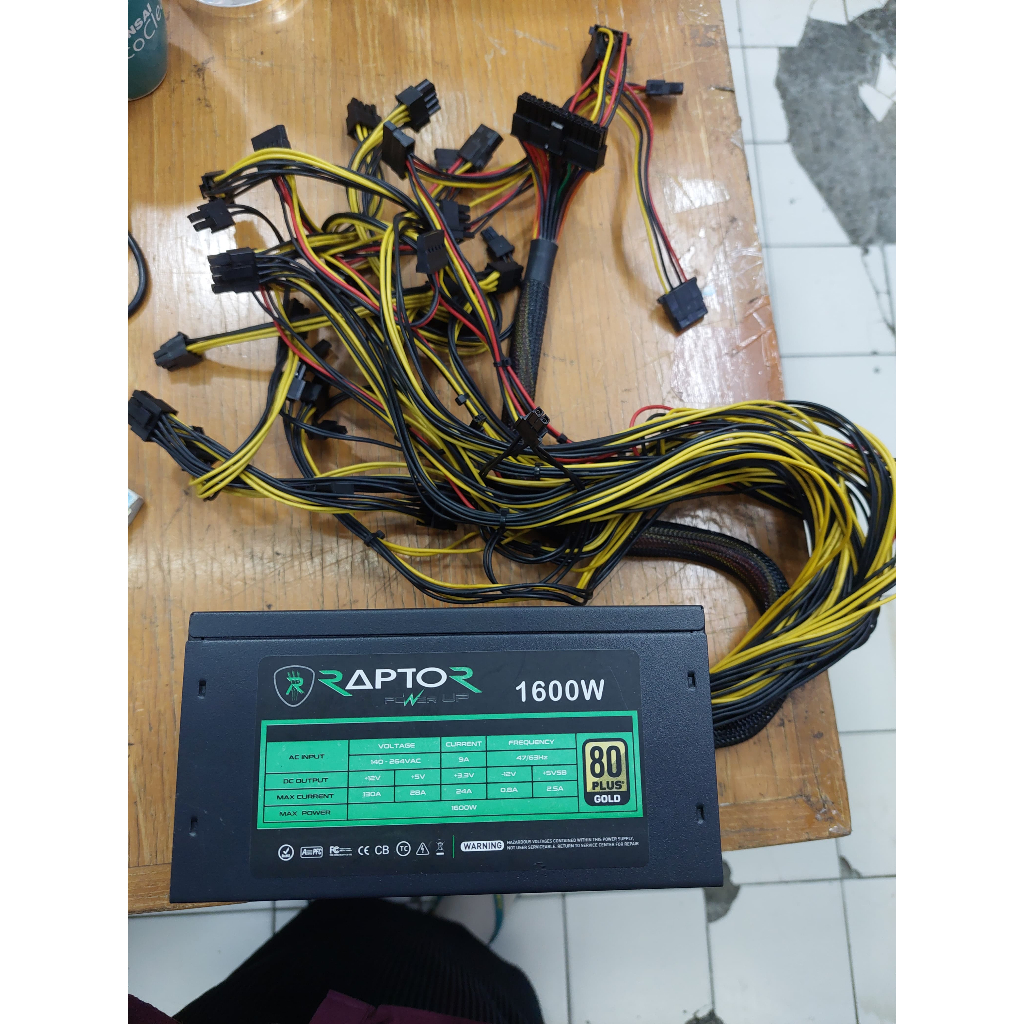Power Supply Raptor 1600 Watt 80 Plus Gold Second