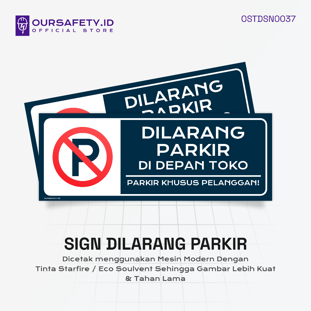 

Stiker Sign Dilarang Parkir | PREMIUM - OURSAFETY.ID