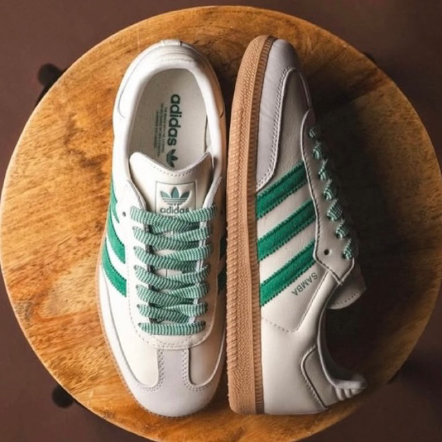 Adidas Samba OG Off White / Court Green / Hazy Green