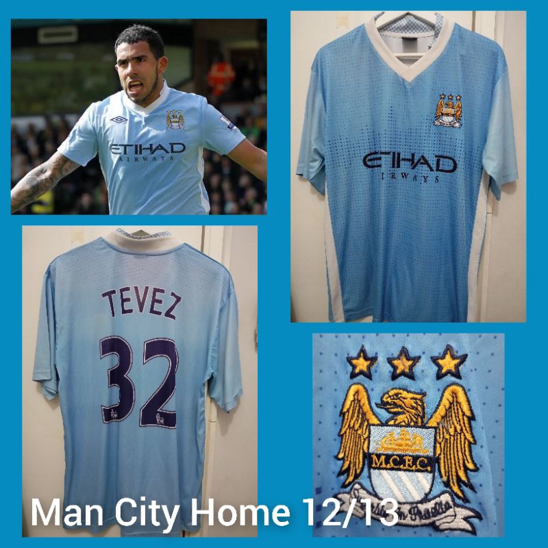 ME JERSEY MANCHESTER CITY HOME 2012/2013 - TEVEZ 32 - MULTISPORT