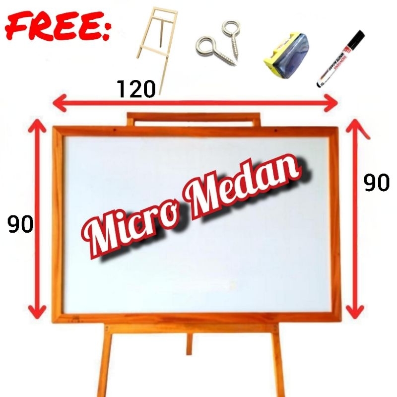 

Papan Tulis Putih White Board Ukuran 120x90cm Bisa Request